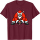 Christmas Boys Men Xmas Football Santa Claus Football T-Shirt - T-Shirt | Maroon