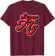 Groovy 1970s Hippie Hipster Super Fly T-Shirt - T-Shirt | Maroon