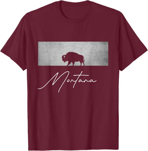 State of Montana T-Shirt - T-Shirt | Maroon