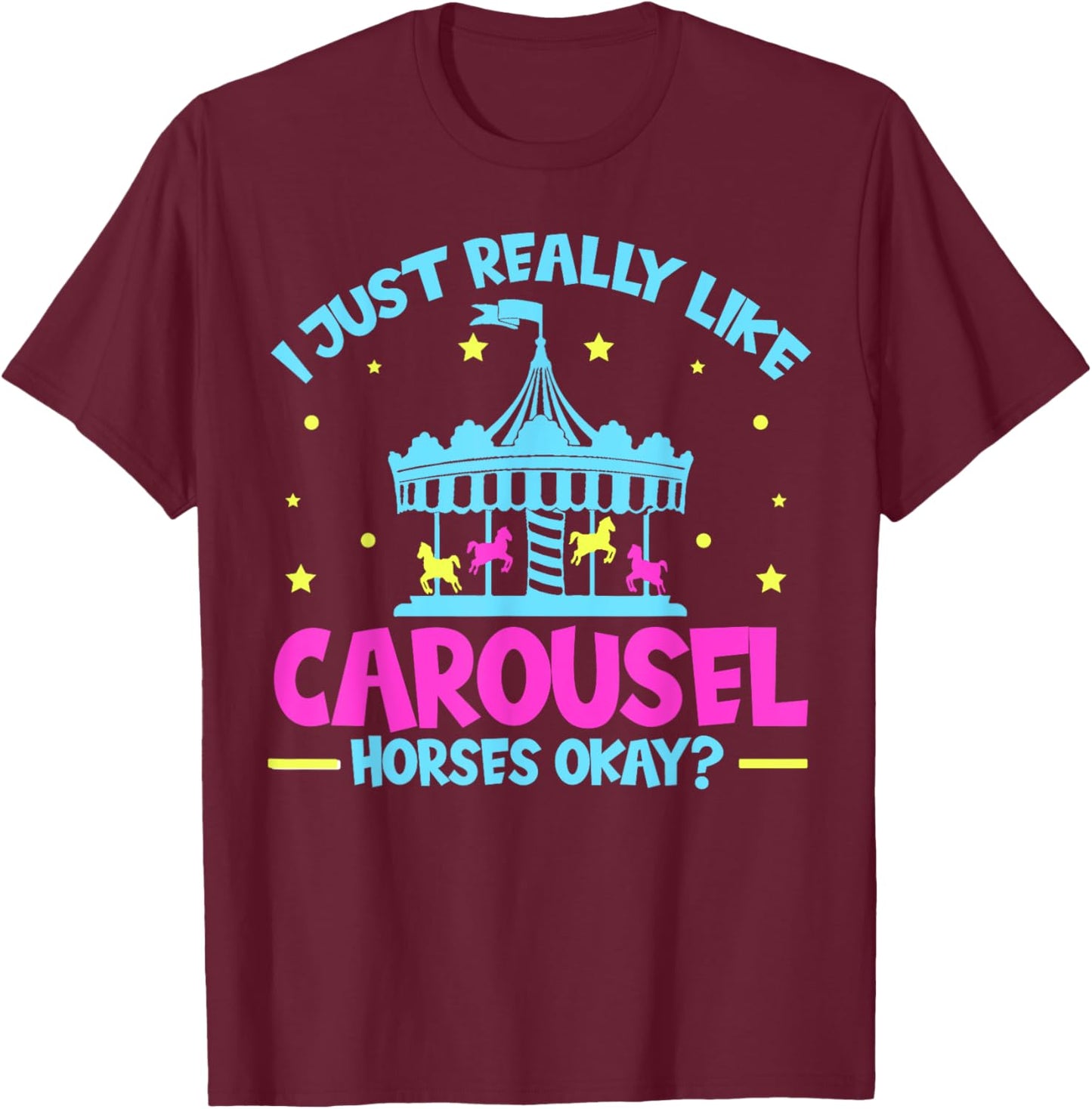 Carnival Carousel Horse Design for a Carousel Horse Toddler T-Shirt - T-Shirt | Maroon