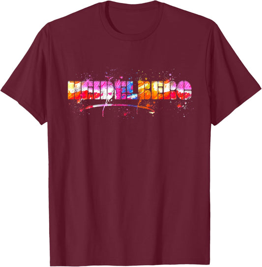 Heidelberg Schriftzug Souvenir - Aquarell Heidelberg T-Shirt - T-Shirt | Maroon