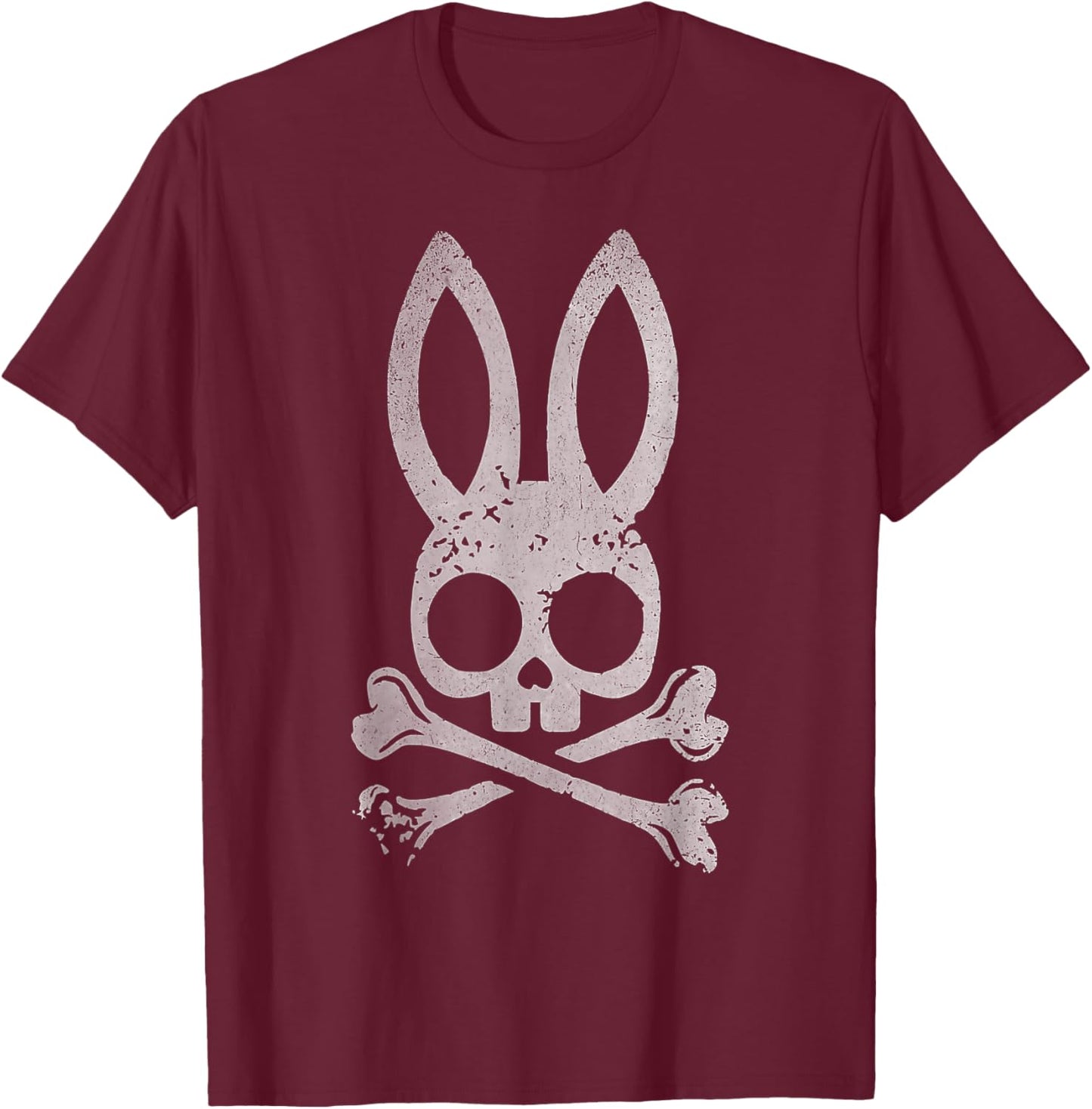 Jolly Roger Bunny Skull Crossbones Men Women Kids T-Shirt - T-Shirt | Maroon
