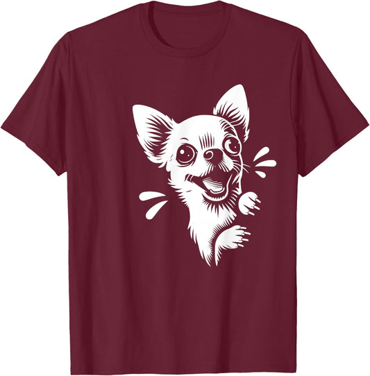 Funny Chihuahua Scout Dog Graphic Design T-Shirt - T-Shirt | Maroon