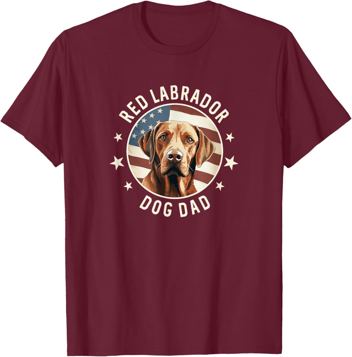 Red Labrador Retriever Dog Dad Women T-Shirt - T-Shirt | Maroon