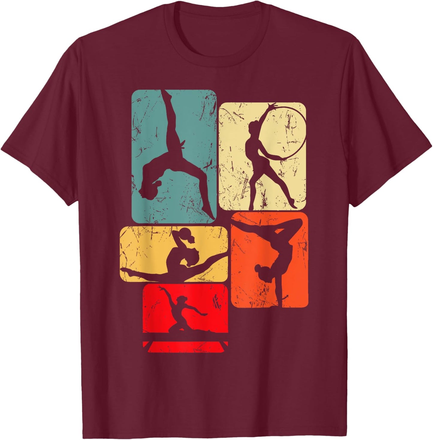 Gymnastics Gymnastics Children Girls Ladies T-Shirt - T-Shirt | Maroon