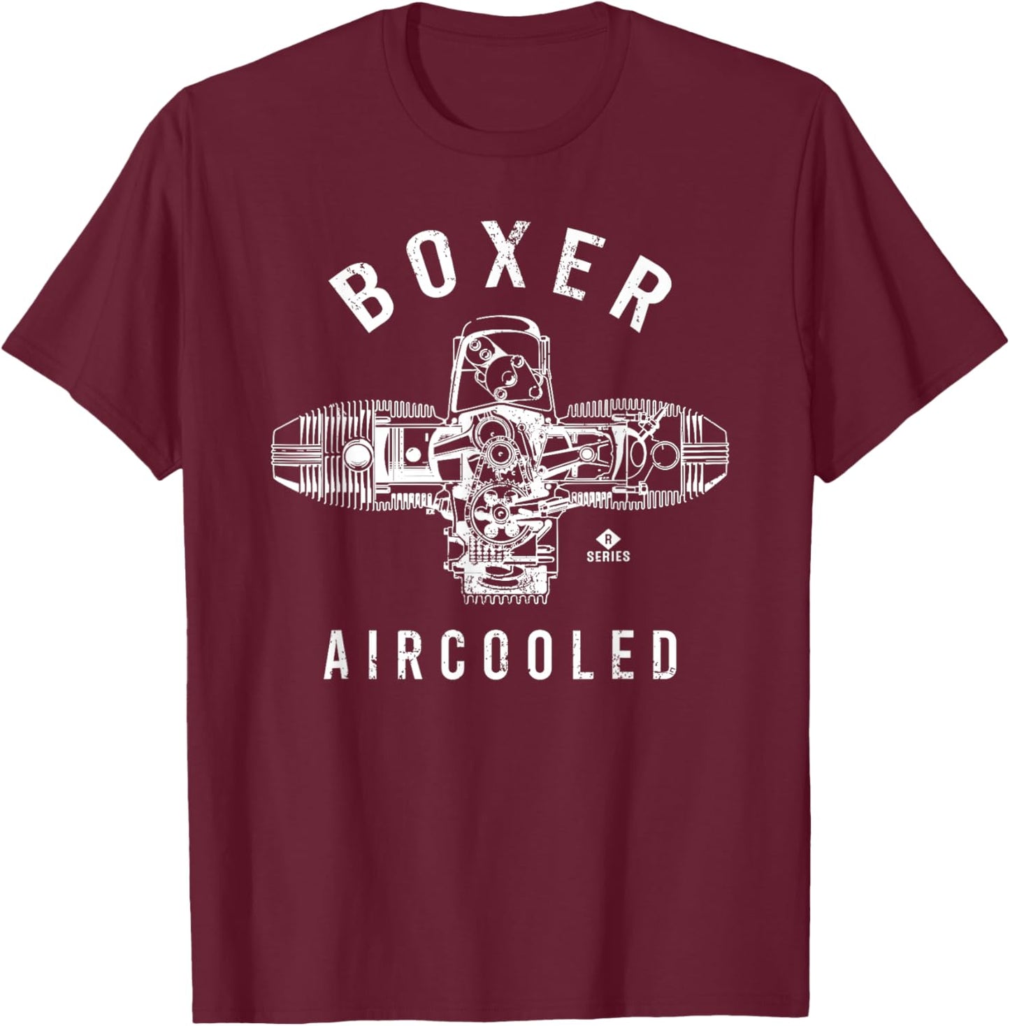 Boxer Engine Series R | Motorcycle Lovers Boxer Engine T-Shirt - T-Shirt | Maroon