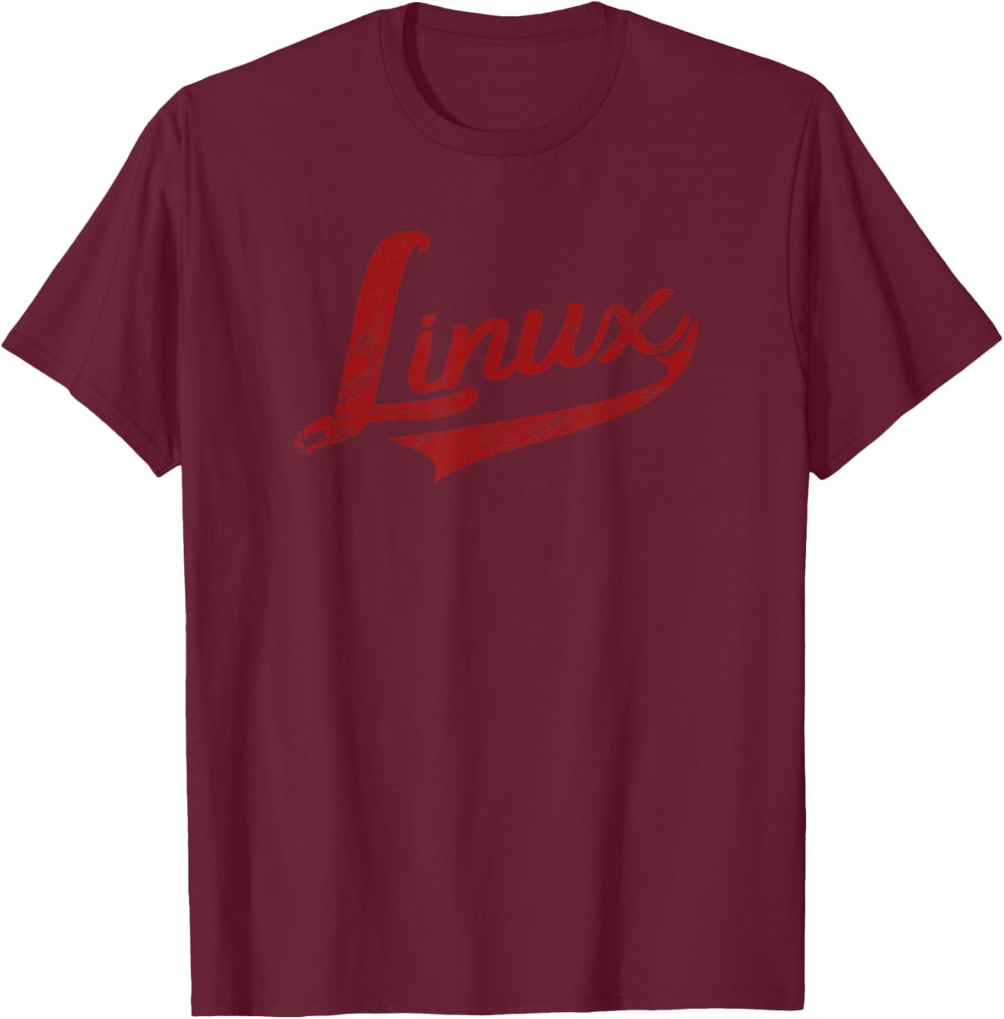 Linux IT Systems Engineer Nerd Geek Retro Throwback T-Shirt - T-Shirt | Maroon
