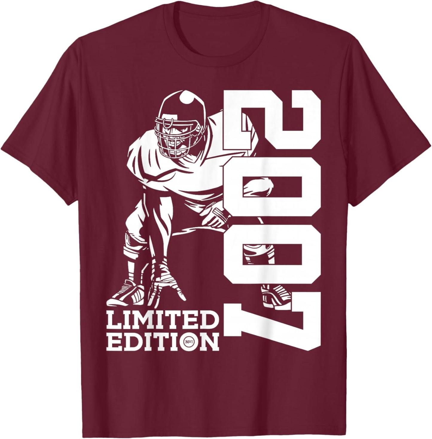 19th BIRTHDAY FOOTBALL LIMITED EDITION 2007 T-Shirt - T-Shirt | Maroon