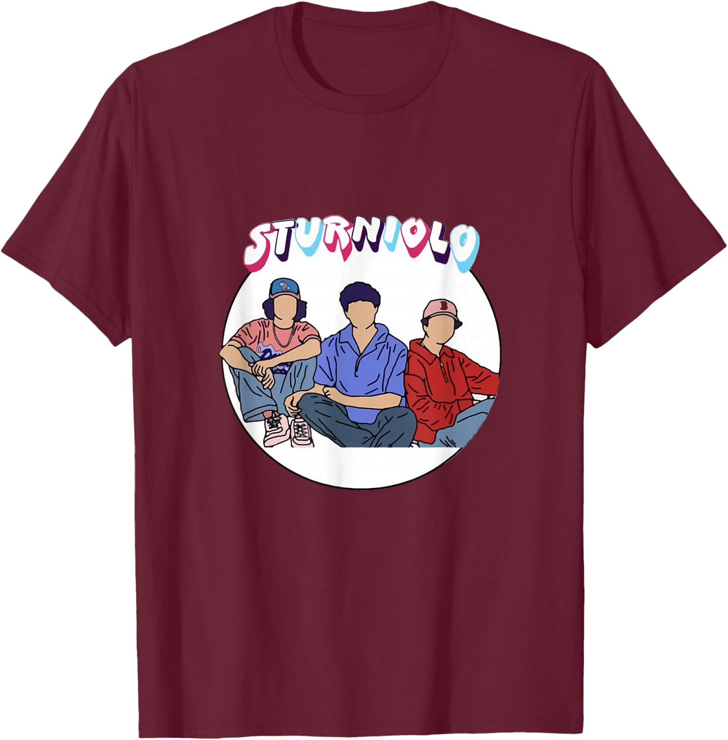 Sturniolo Triplets T-Shirt - T-Shirt | Maroon