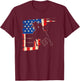 Barrel Racer American Flag, Patriotic Rodeo Barrel Racing T-Shirt - T-Shirt | Maroon