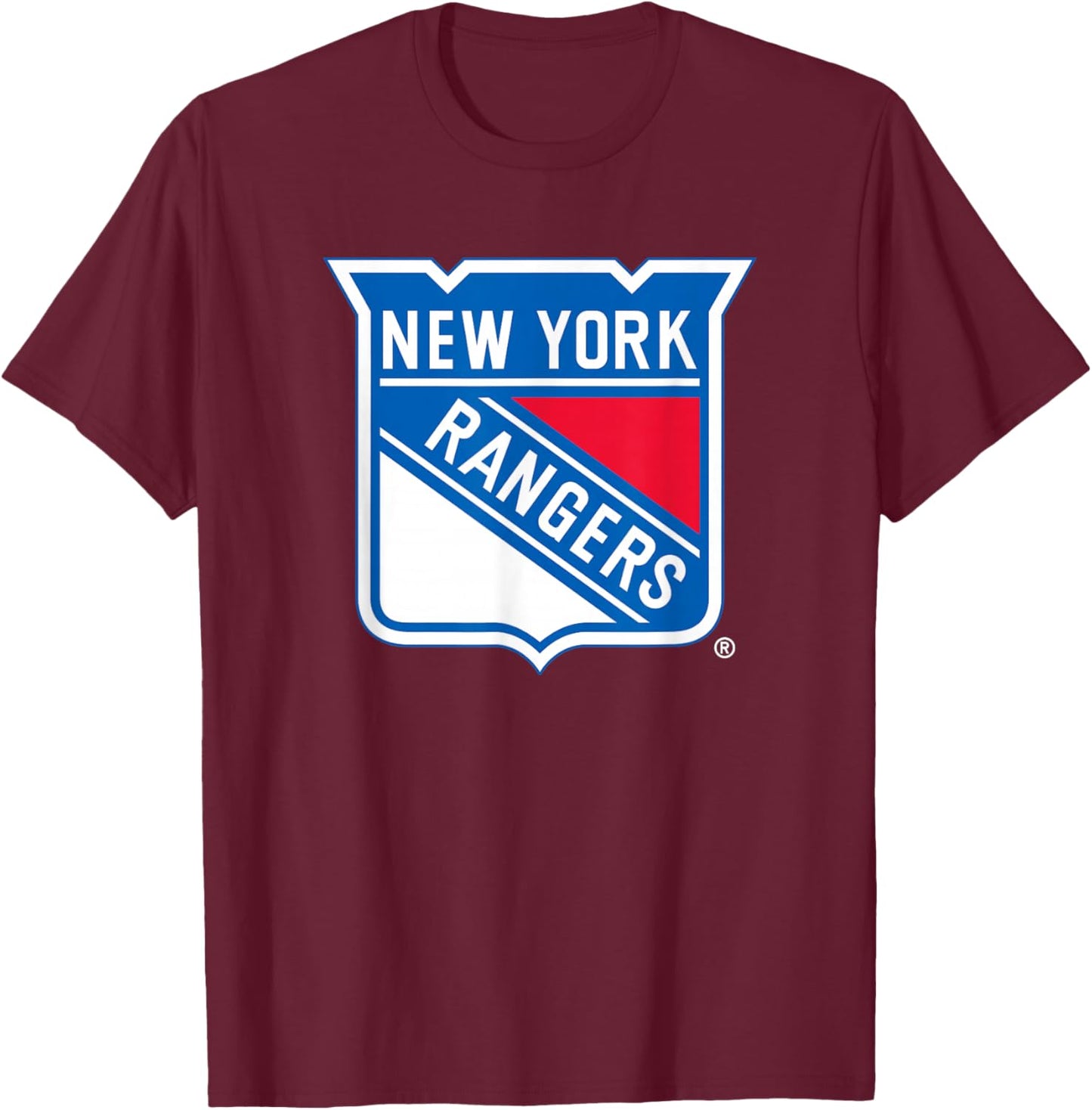 New York Rangers Icon Officially Licensed T-Shirt - T-Shirt | Maroon