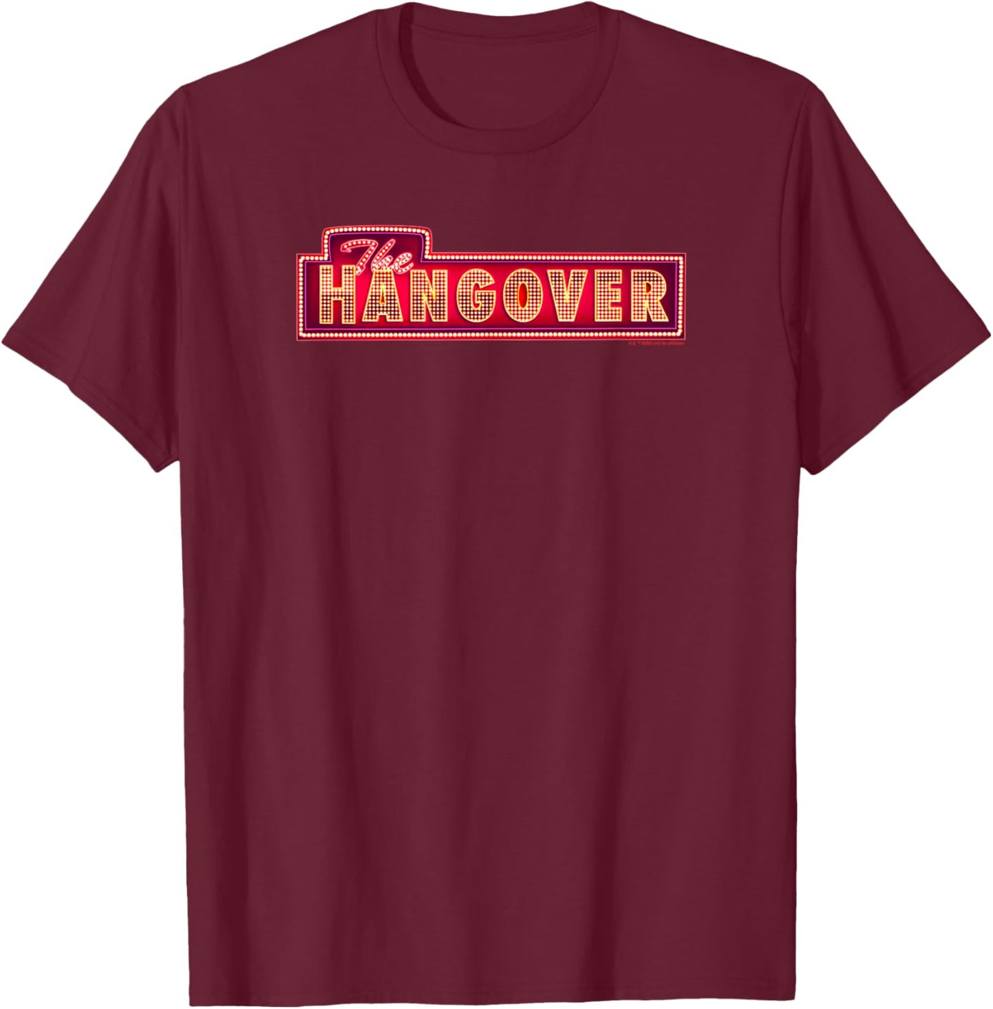WB100 The Hangover LED Sign Movie Logo T-Shirt - T-Shirt | Maroon