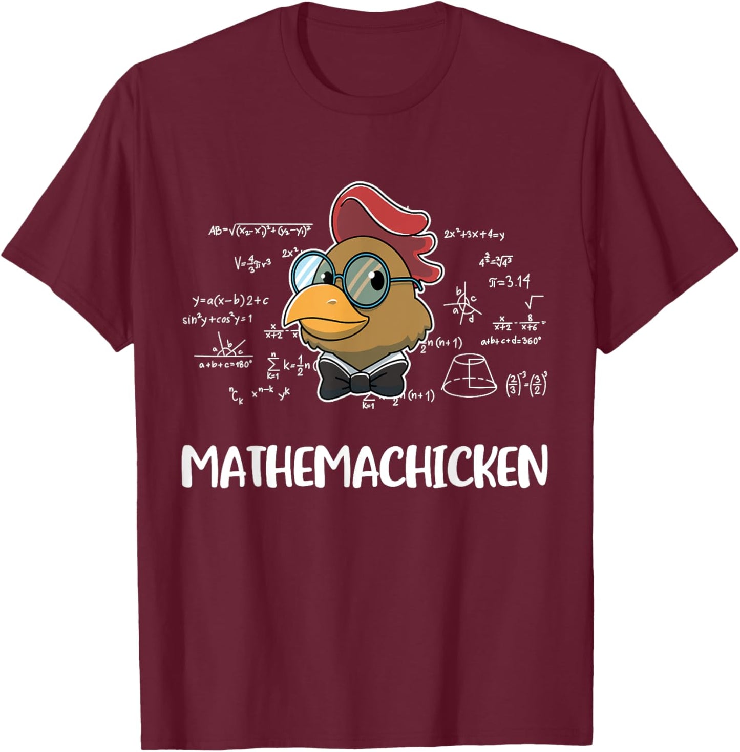 Mathemachicken T-Shirt - T-Shirt | Maroon