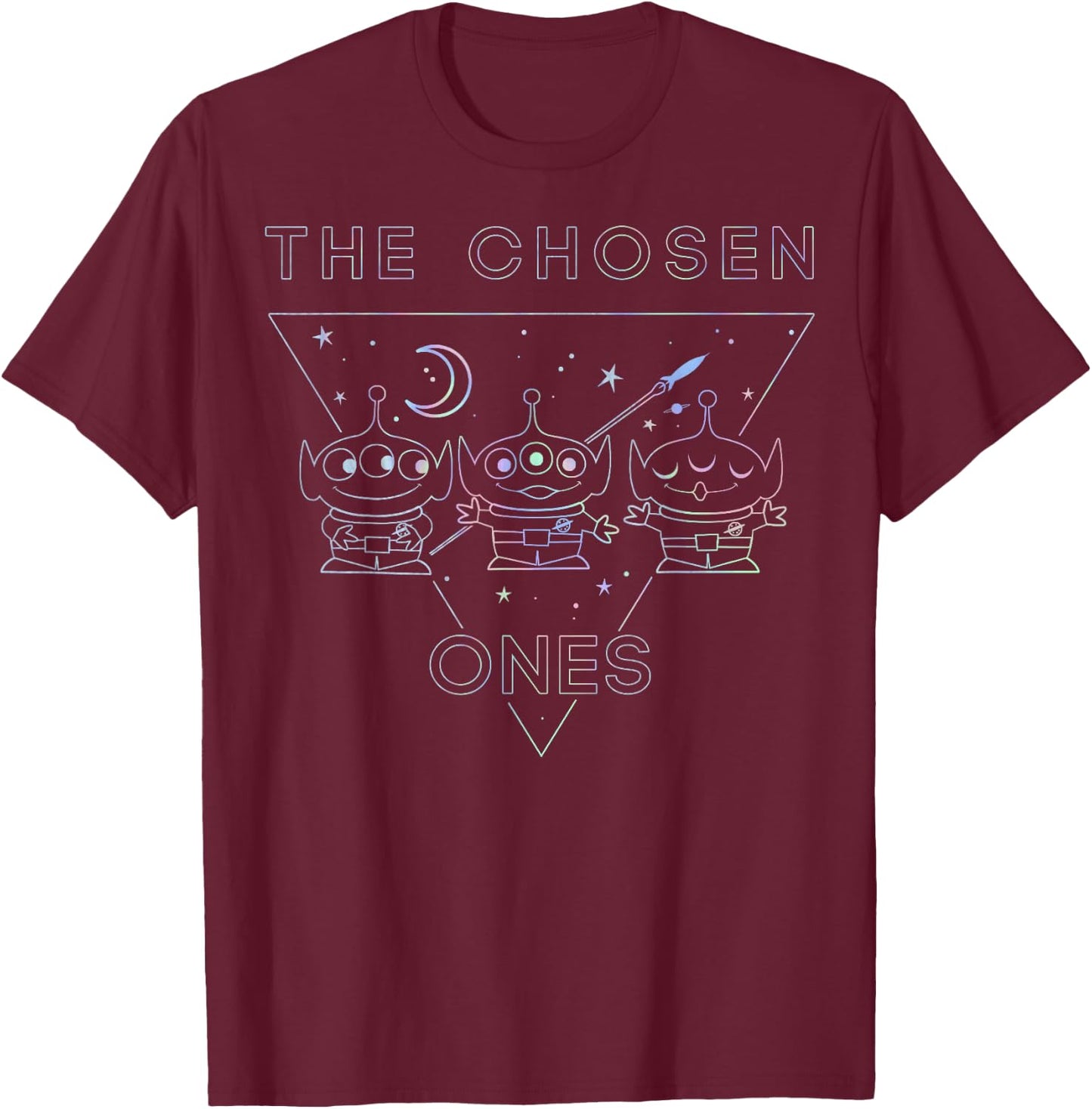 Disney Pixar Toy Story Rainbow Aliens I Have Been Chosen T-Shirt - T-Shirt | Maroon