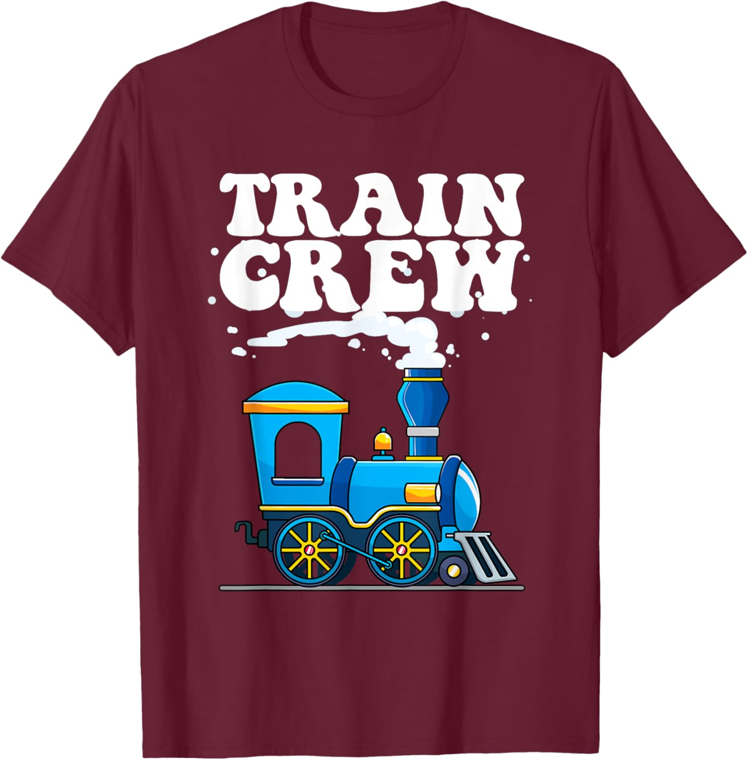 Birthday Train Crew Party Family Matching Men Women Kids T-Shirt - T-Shirt | Maroon