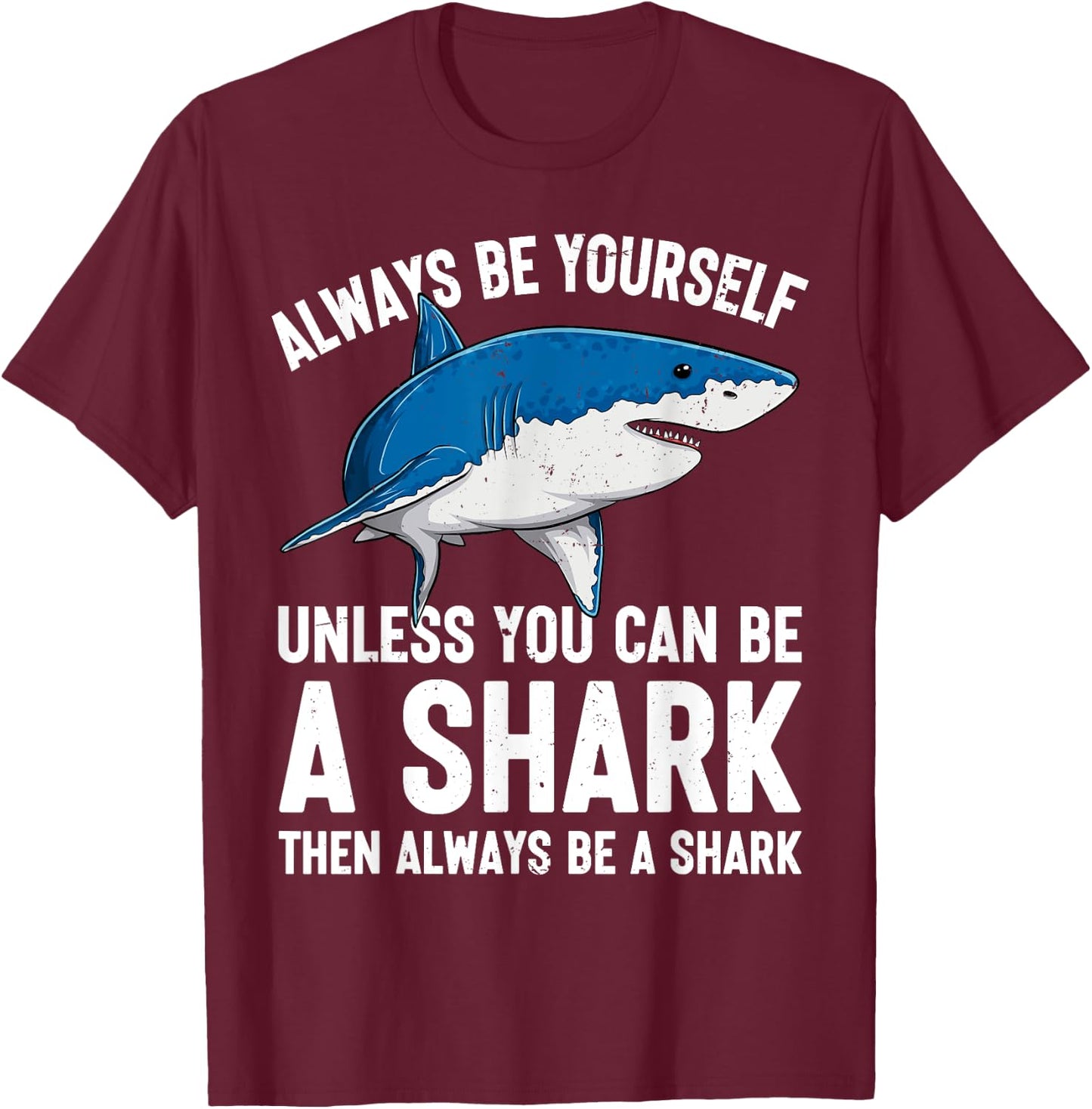 Shark Biology Ocean Wildlife Cool Sharks Lover T-Shirt - T-Shirt | Maroon