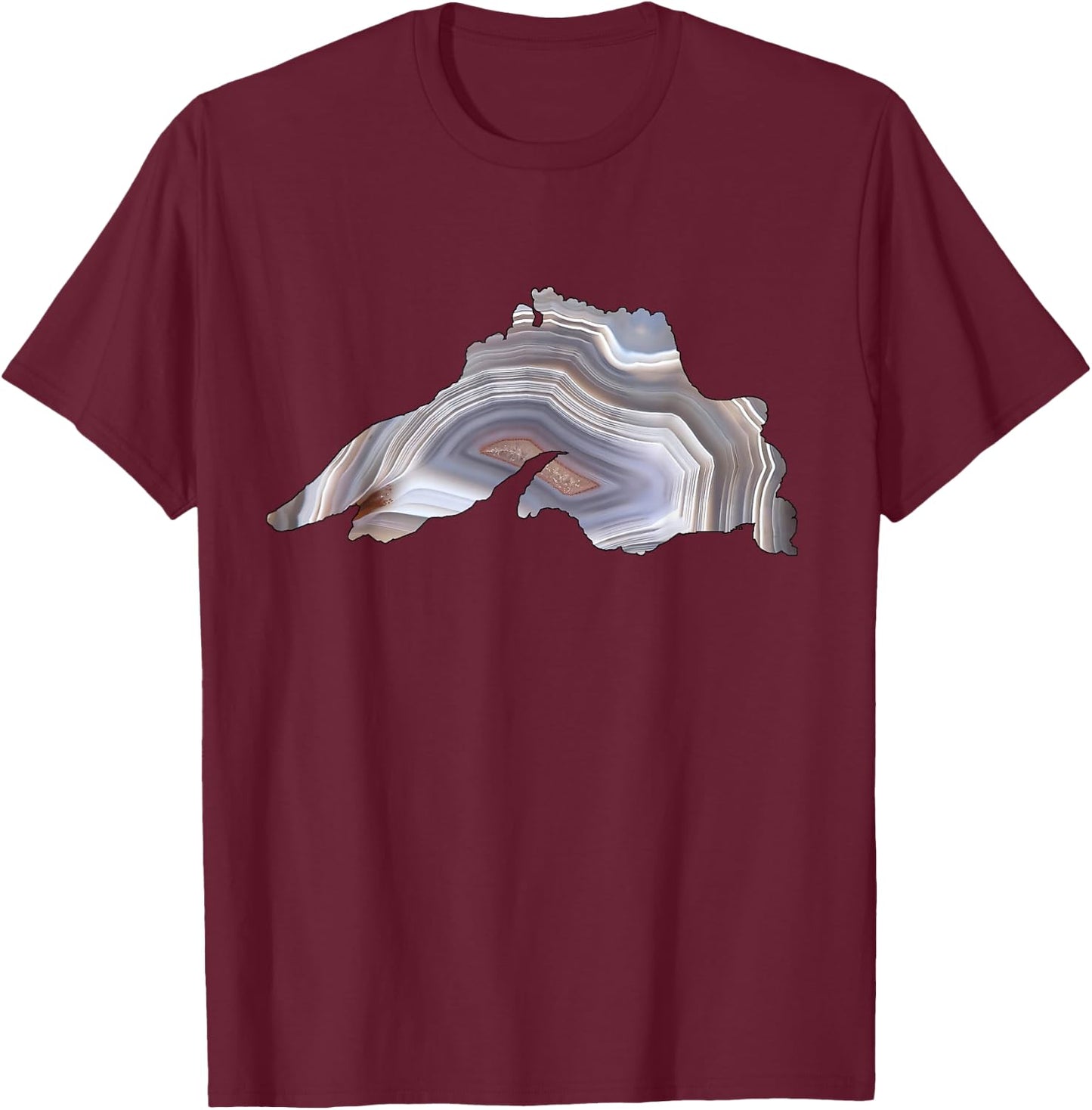 Lake Superior Agate Great Gift Rockhounds & Agate Lovers T-Shirt - T-Shirt | Maroon