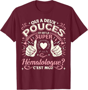 A Super Hematologist Gift Hematologist Hematology T-Shirt - T-Shirt | Maroon