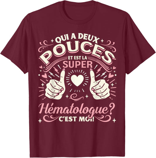 A Super Hematologist Gift Hematologist Hematology T-Shirt - T-Shirt | Maroon