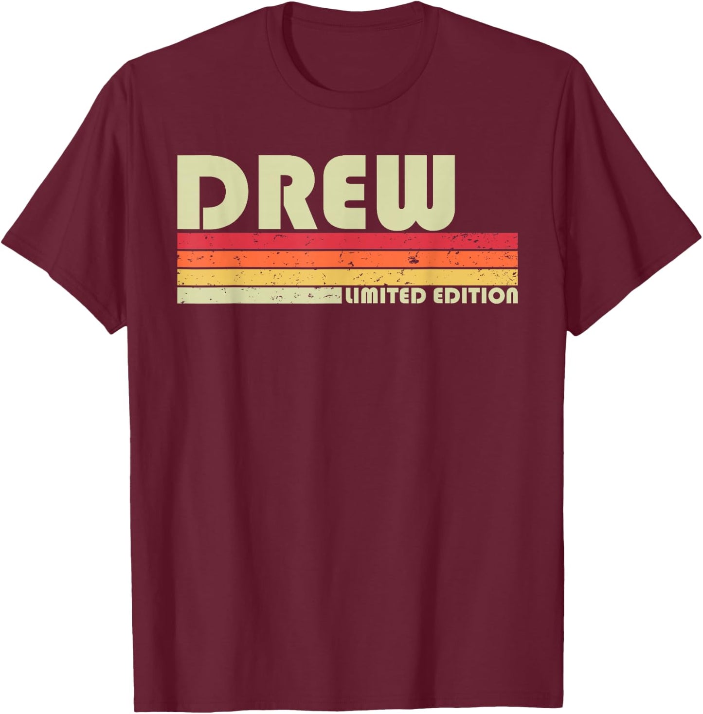 DREW Gift Name Personalized Funny Retro Vintage Birthday T-Shirt - T-Shirt | Maroon