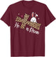 He Is Risen Leopard Cross Bunny Easter Day Christian Faith T-Shirt - T-Shirt | Maroon