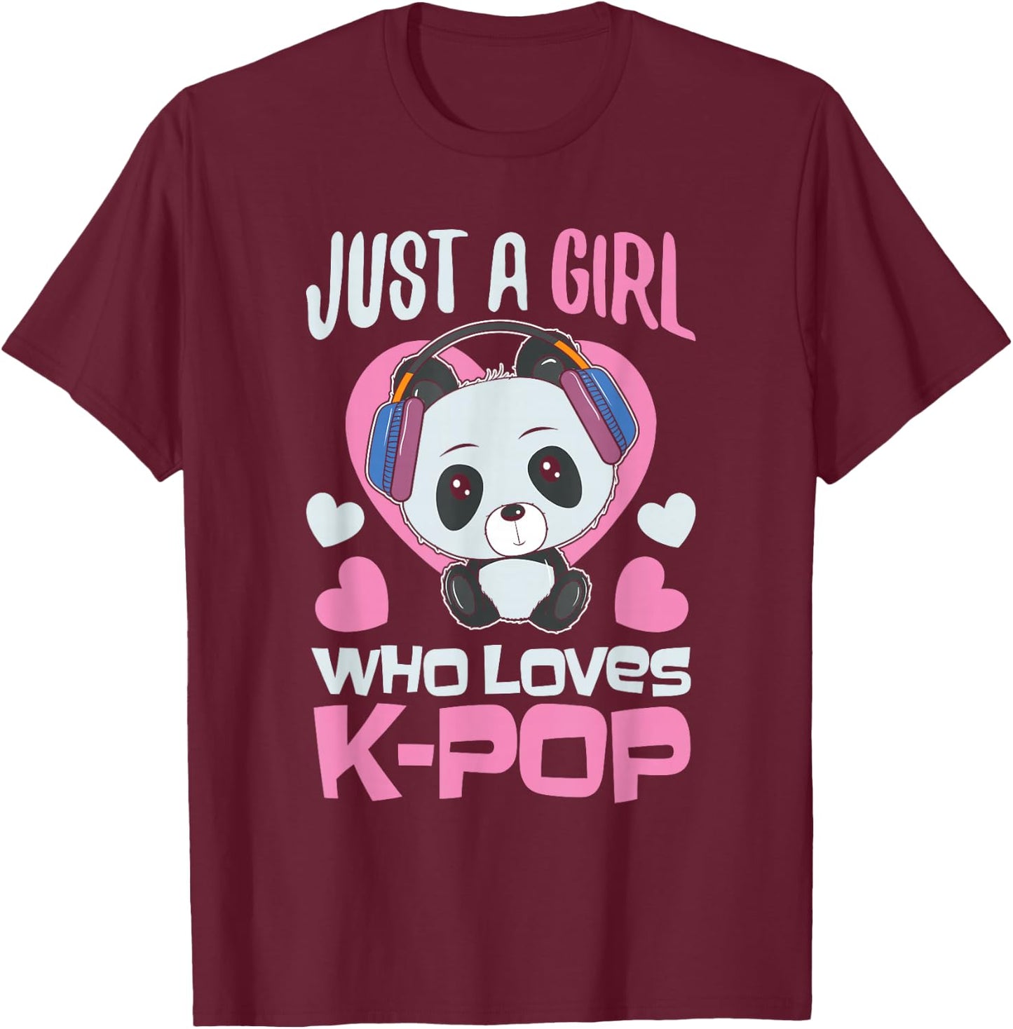 K-Pop Panda Kpop South Korea Music Fans Gift T-Shirt - T-Shirt | Maroon