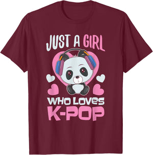 K-Pop Panda Kpop South Korea Music Fans Gift T-Shirt - T-Shirt | Maroon