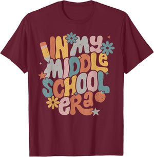 In My Middle School Era 5th Grade Graduation Back To School T-Shirt - T-Shirt | Maroon