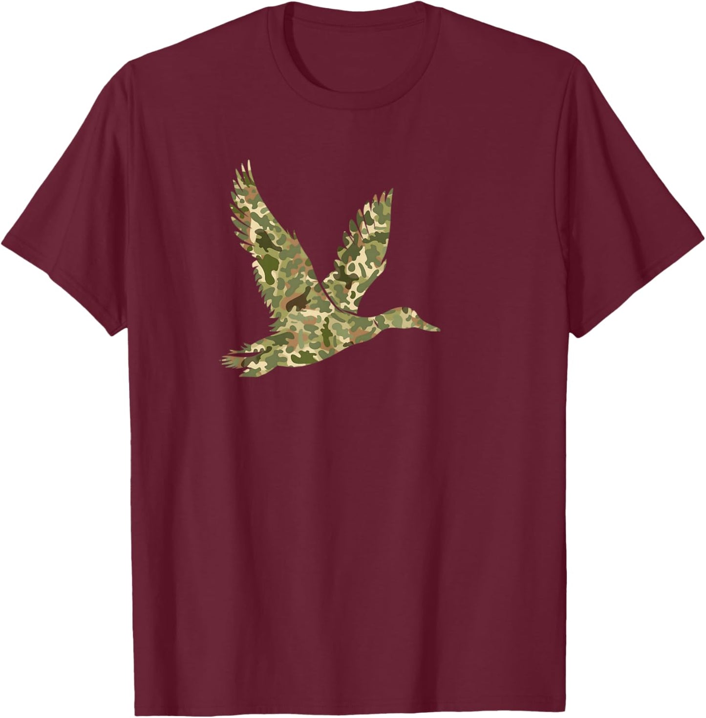 Southern Hunting Dog Duck Camo Vintage Hunter Gifts T-Shirt - T-Shirt | Maroon