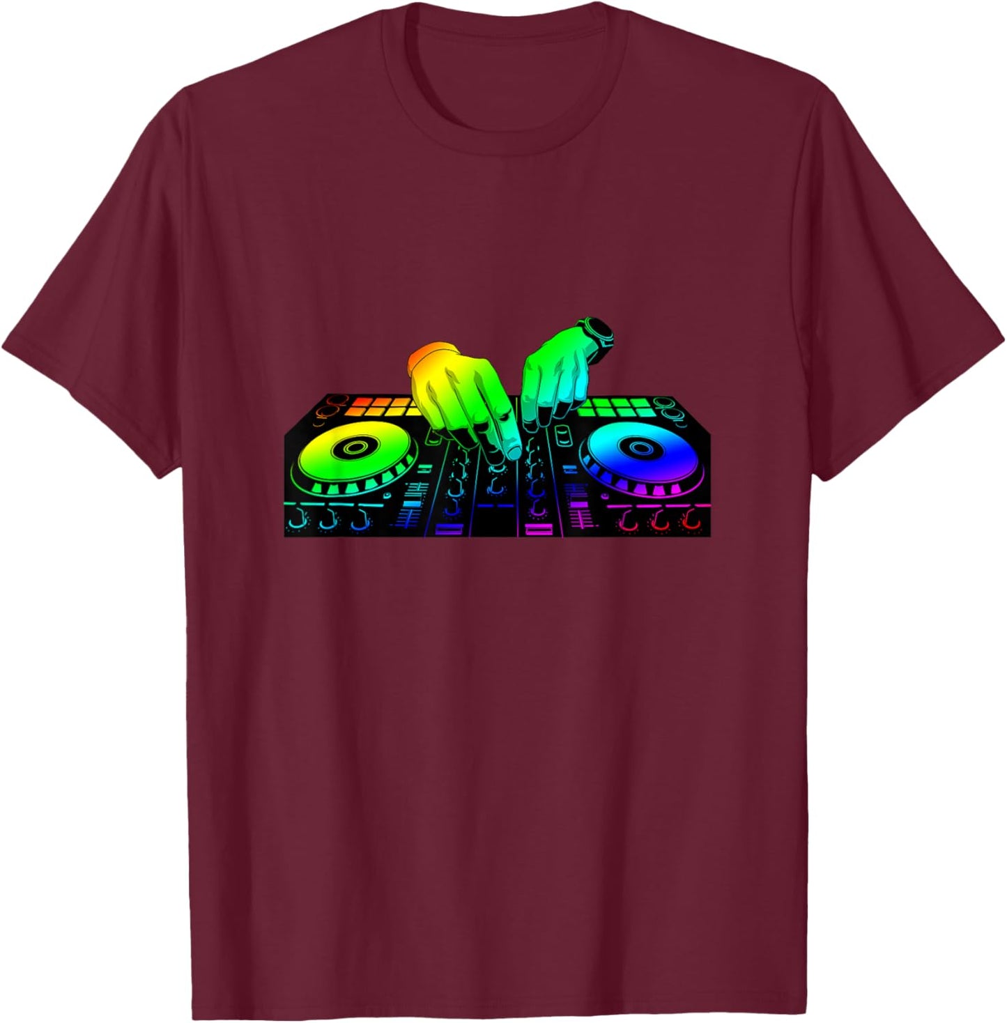 Disc Jockey Gift Turntable DJ T-Shirt - T-Shirt | Maroon