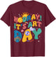 Hooray It's Art Day Art Teacher Rainbow Cute Student Teacher T-Shirt - T-Shirt | Maroon