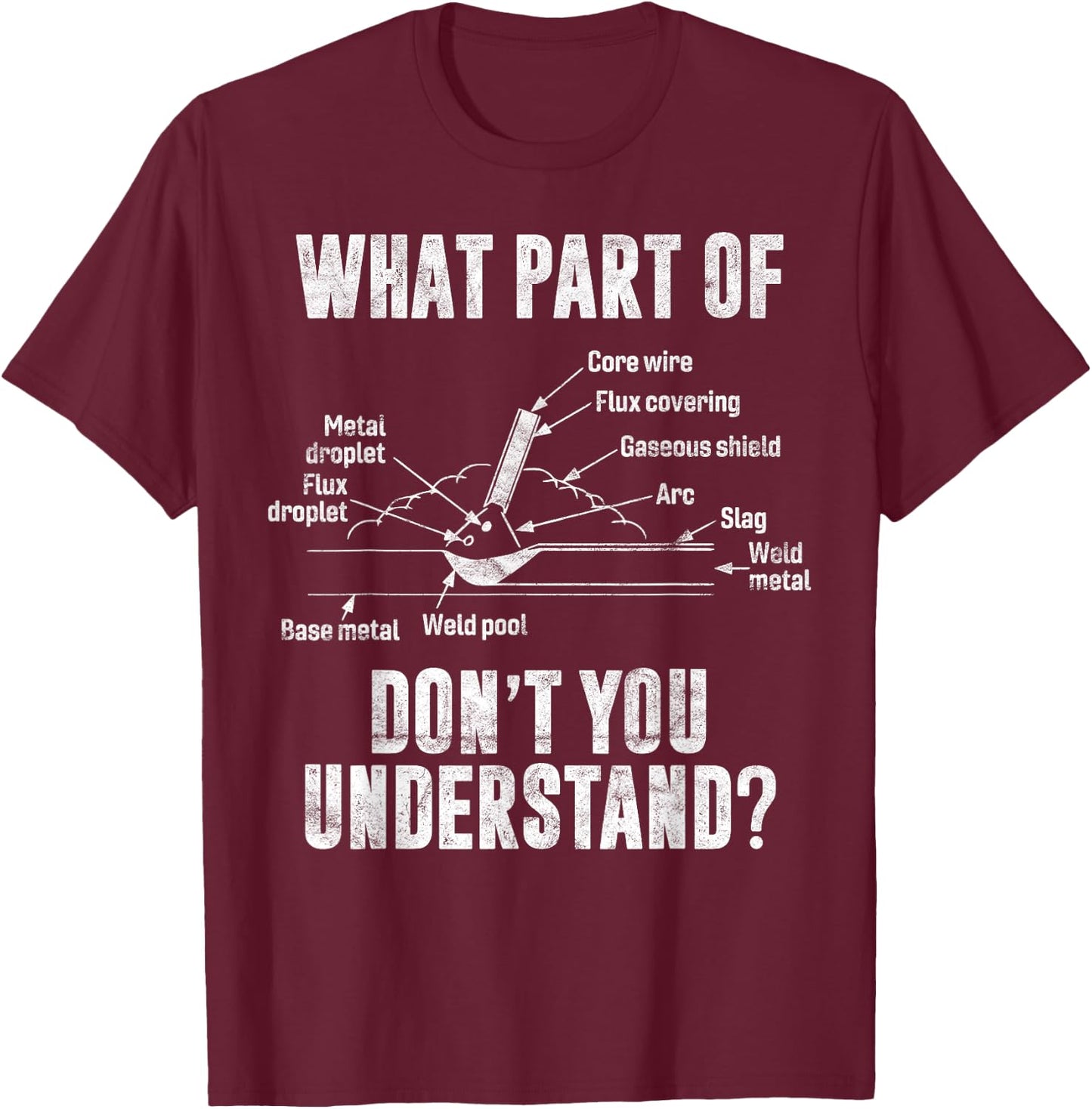 What Part of Dont You Understand Welder Welding Costume T-Shirt - T-Shirt | Maroon