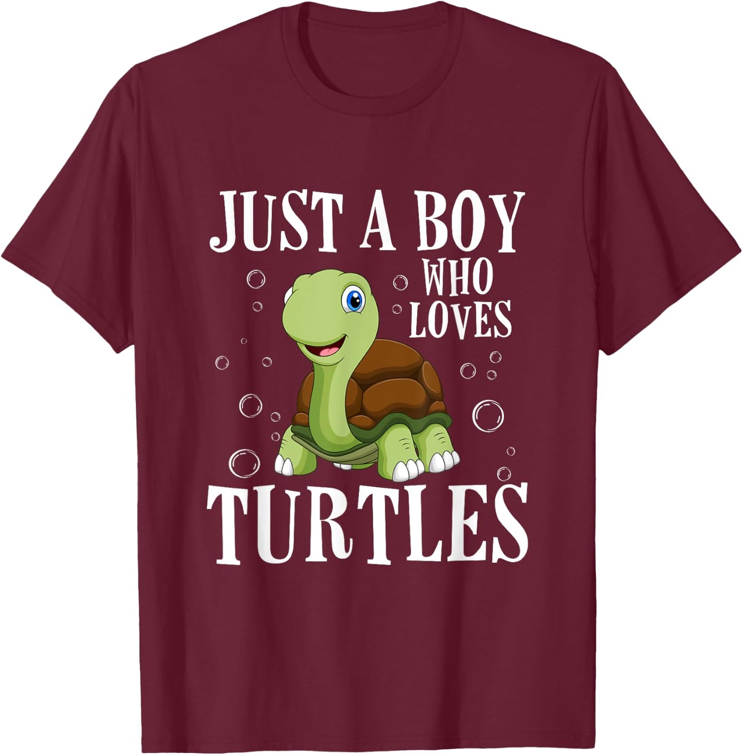 Just a boy who loves turtles turtle T-Shirt - T-Shirt | Maroon