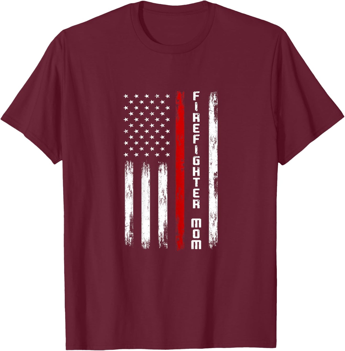 Firefighter Mom Firefighter T-Shirt - T-Shirt | Maroon