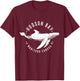 Hudson Bay Manitoba Canada Souvenir Whale Ocean Nautical T-Shirt - T-Shirt | Maroon