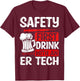 Funny ER Technician Badge Reel Drinking Essentials Humor T-Shirt - T-Shirt | Maroon