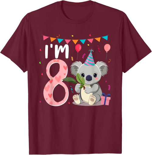 8th Birthday Girl Koala Bear 8 Year Old