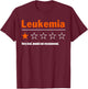 Leukemia Awareness Very Bad Would Not Recommend Classic T-Shirt - T-Shirt | Maroon