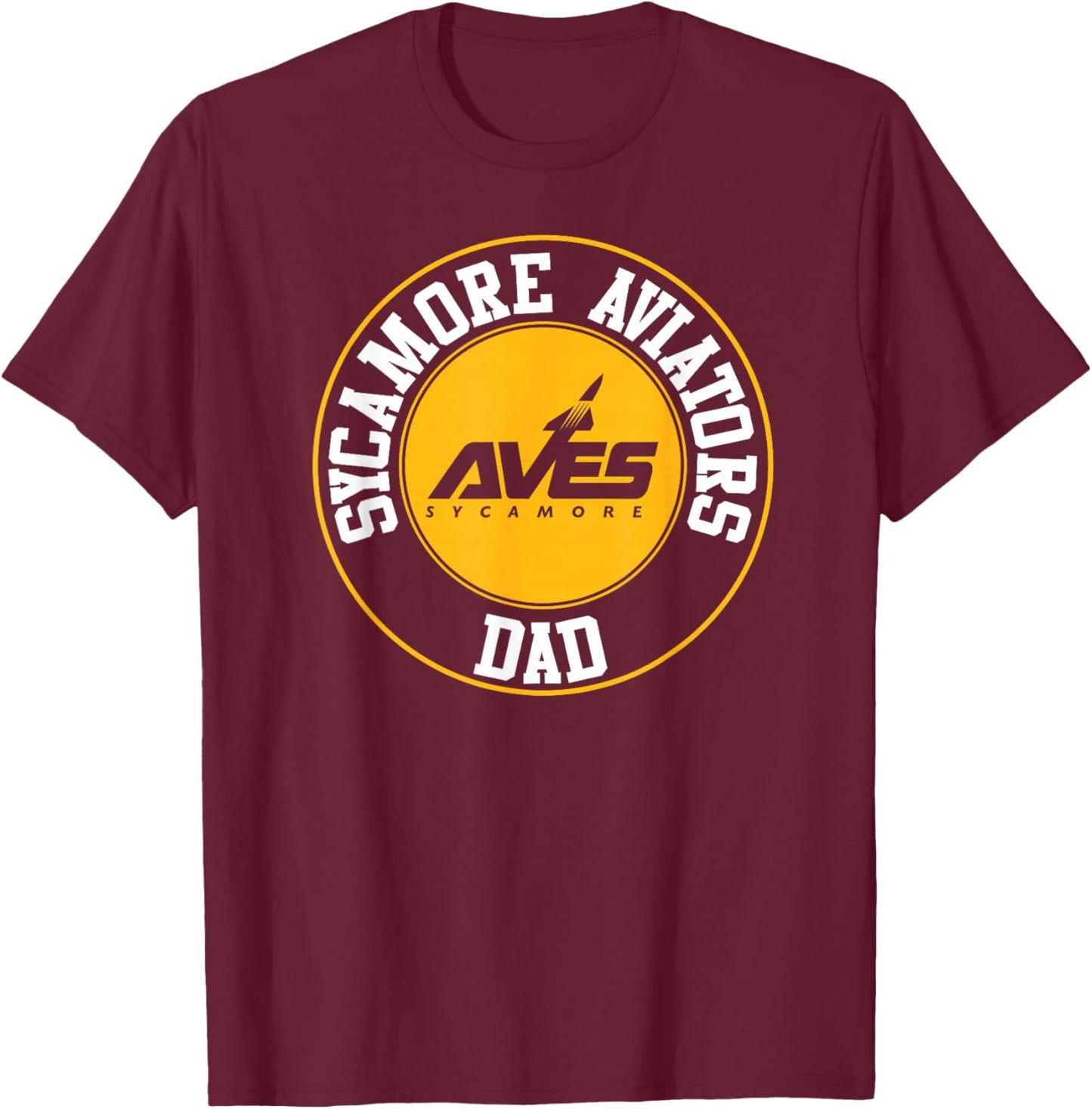 Sycamore Aves Aviator Dad CUTB3109 T-Shirt - T-Shirt | Maroon