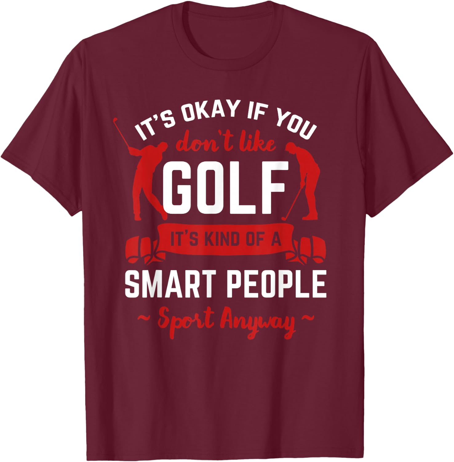 Golf Putter Golfer Bogey Golfing Birdie Eagle Par Gift T-Shirt - T-Shirt | Maroon
