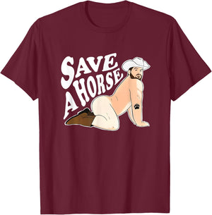 Save a Horse T-Shirt - T-Shirt | Maroon