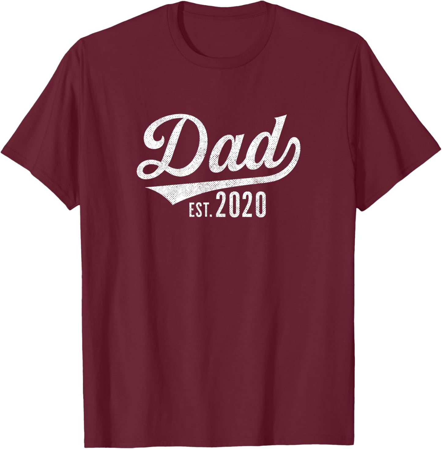 Dad est. 2020 shirt - expecting baby fathers day T-Shirt - T-Shirt | Maroon
