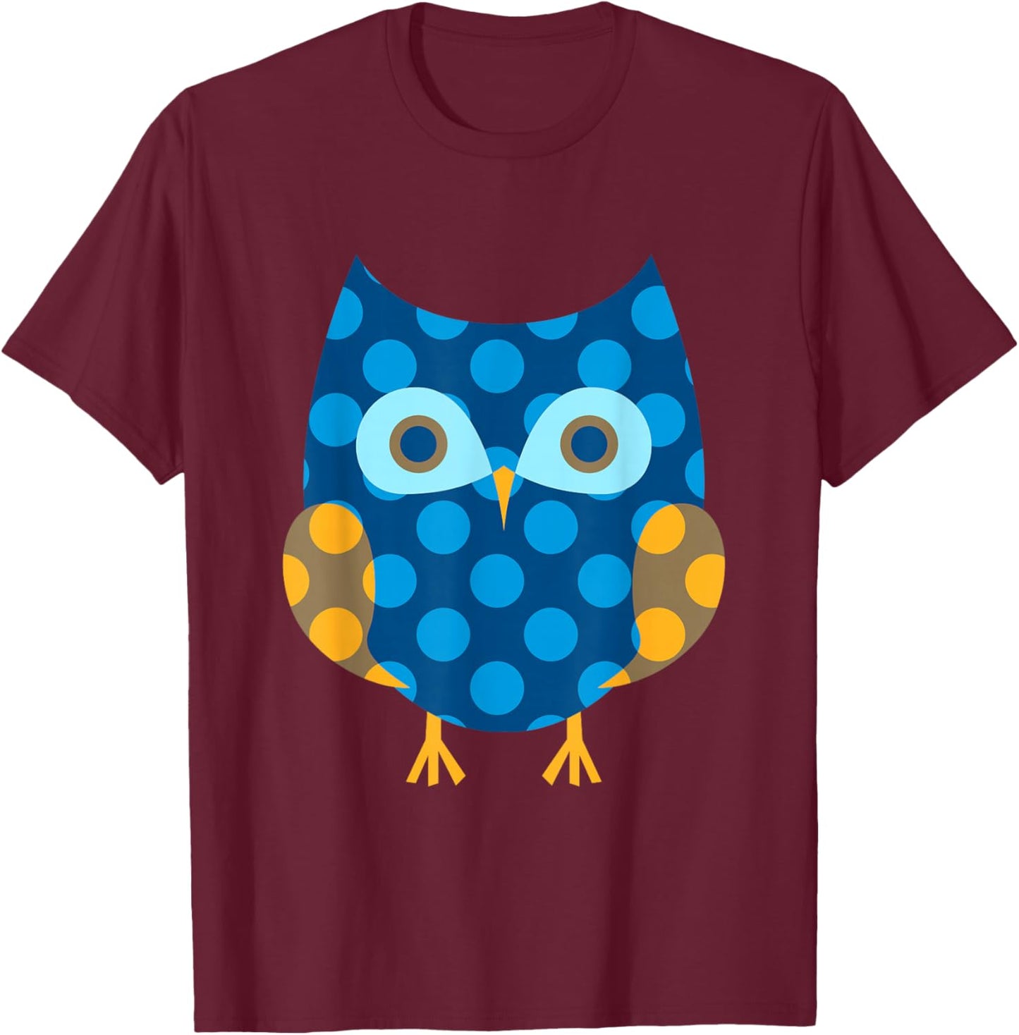 Dot Day Dotted Owl Colorful Make Mark Men Women Kids Teacher T-Shirt - T-Shirt | Maroon
