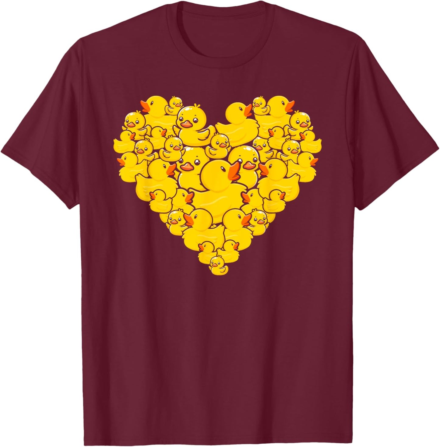 Duck Heart Symbol Love - Duck Lover T-Shirt - T-Shirt | Maroon