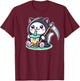 Japan Bubble Tea Boba Tea Kawaii Anime Neko Grim Reaper Cat Men Women T-Shirt - T-Shirt | Maroon