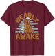 Bearly Awake Sleepy Bear in Pyjamas with Coffee T-Shirt - T-Shirt | Maroon
