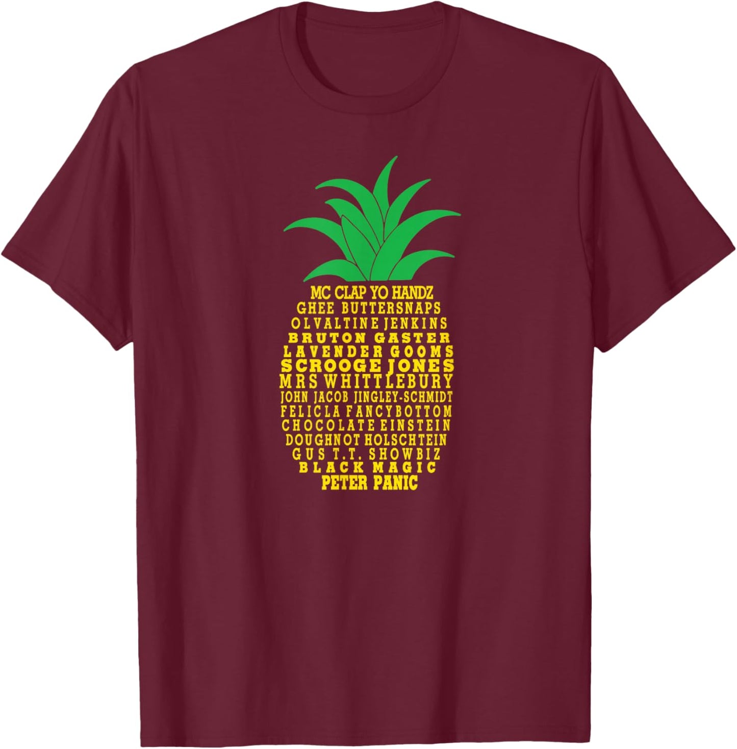 Nicknames of Gus Vintage Psych Pineapple Harajuku Lover T-Shirt - T-Shirt | Maroon