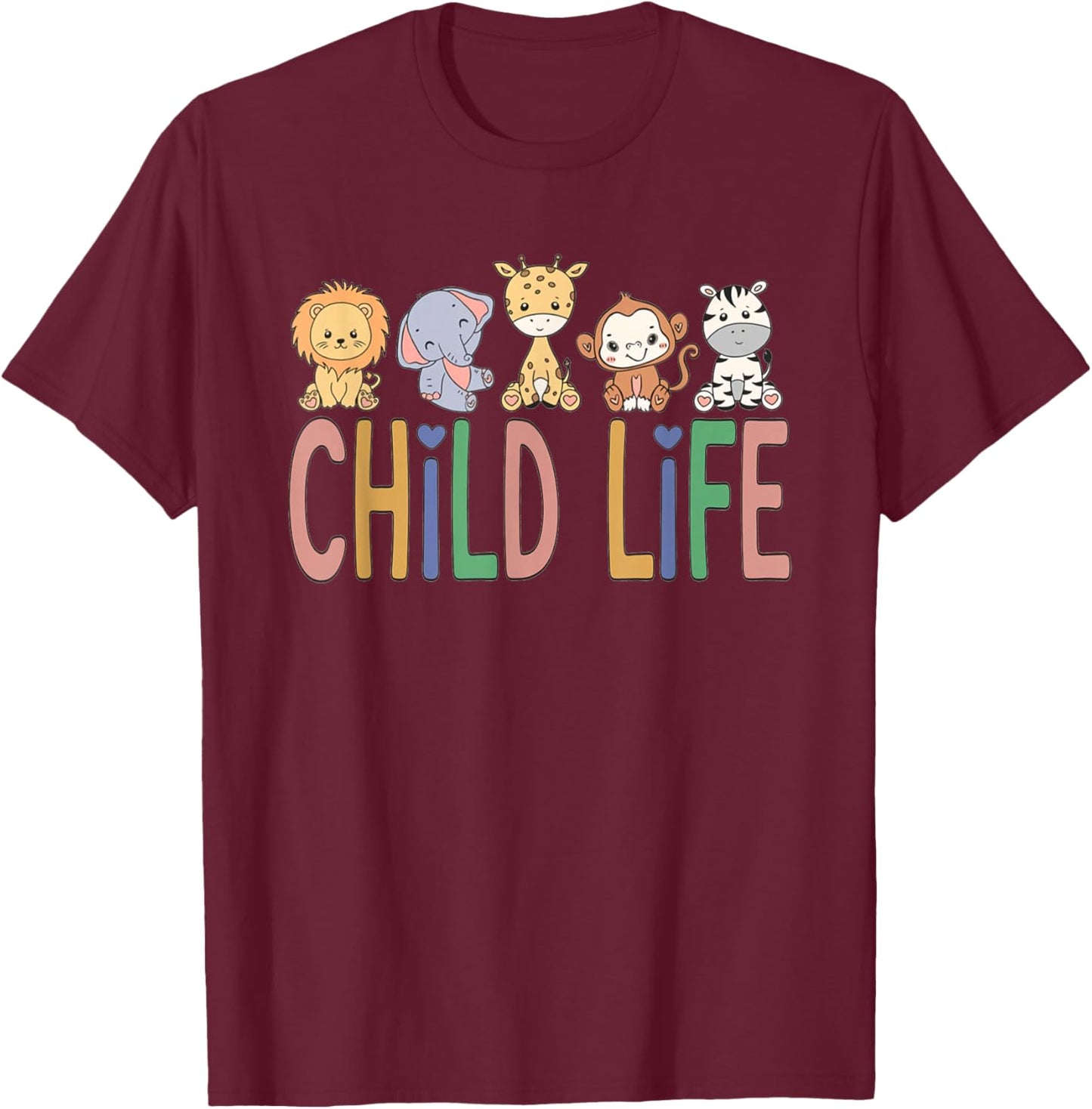 Women Child Life Animal CLS CCLS Child Life Advocate T-Shirt - T-Shirt | Maroon