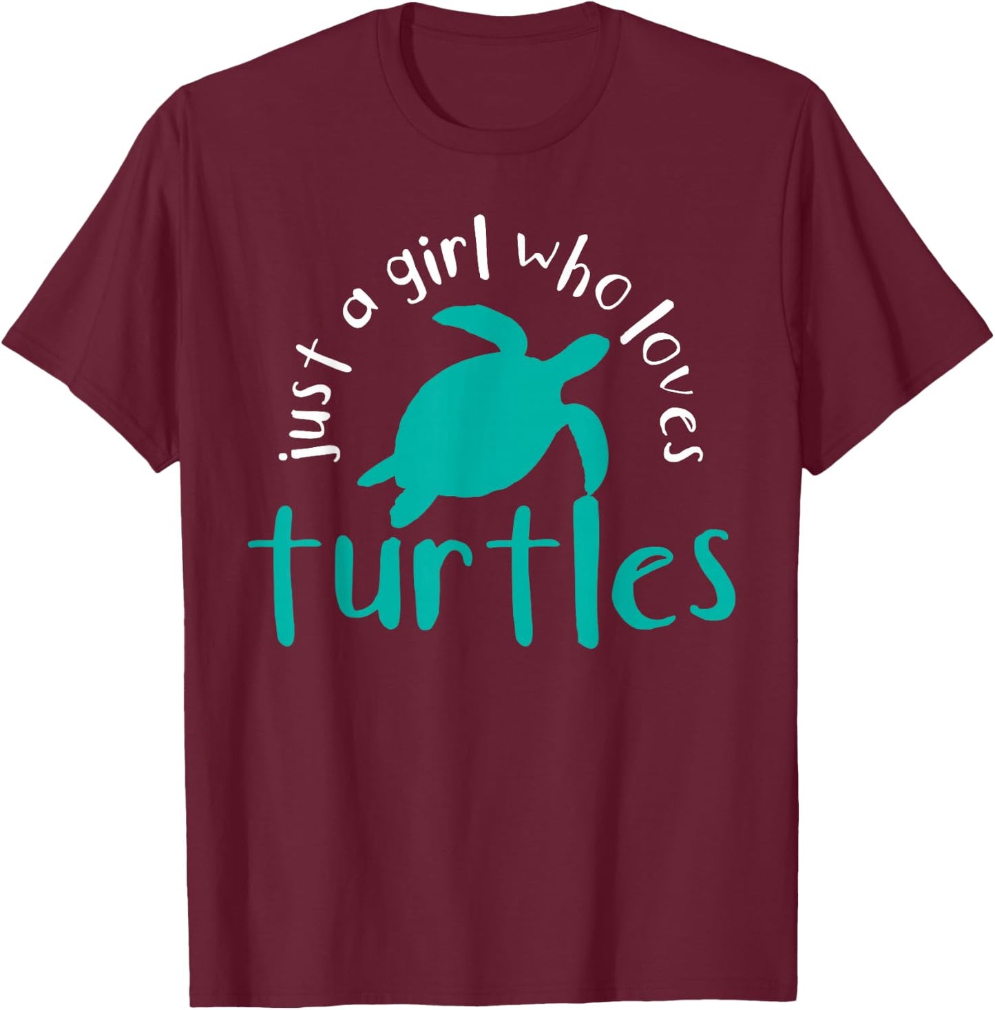 Turtle For Girls Who Love Turtles Gift Diving Present T-Shirt - T-Shirt | Maroon