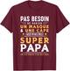 Man Humour PAPA - Clean Brief Super Papa , Black, S T-Shirt - T-Shirt | Maroon